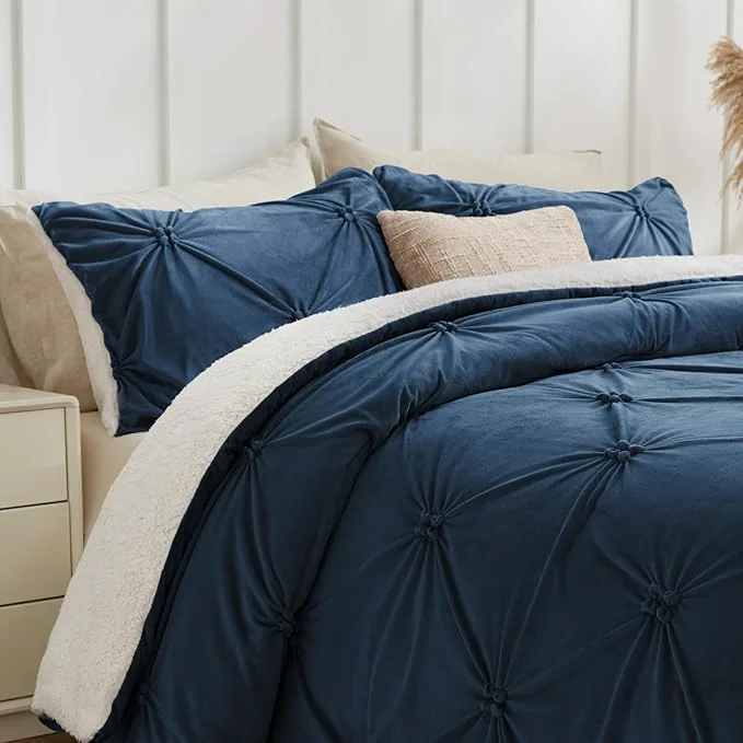 Eco-Friendly BEDELITE Pituck Fluffy Queen Comforter Set Stylish