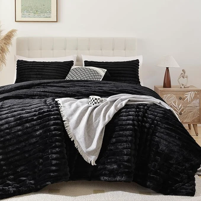 Sophisticated Smoofy Fluffy Full Size Comforter Sets 3 Pieces Exceptional