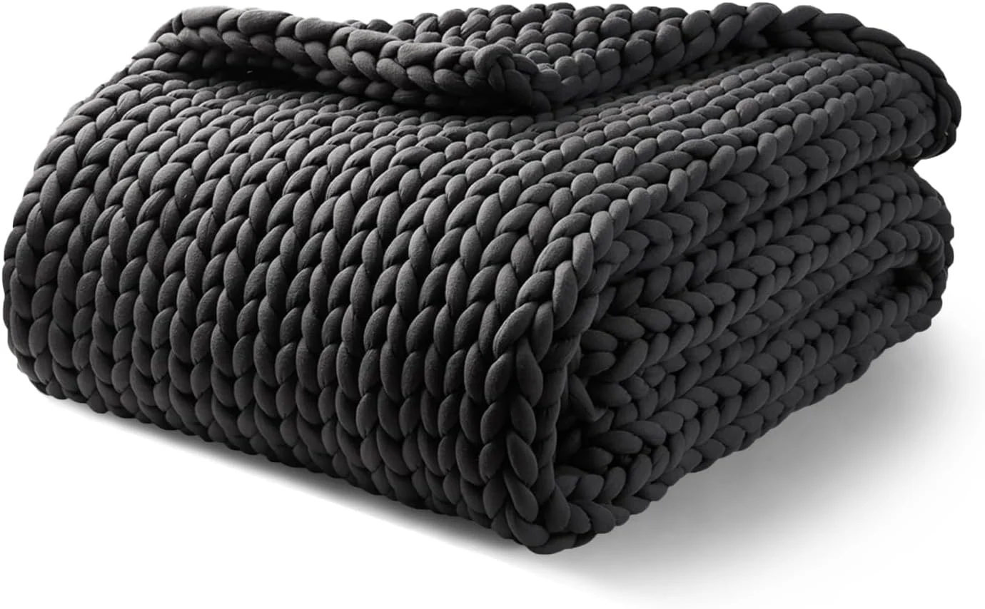 Advanced YnM Weighted Blanket Handmade Chunky Yarn Knitted Design Soft and Cozy Official