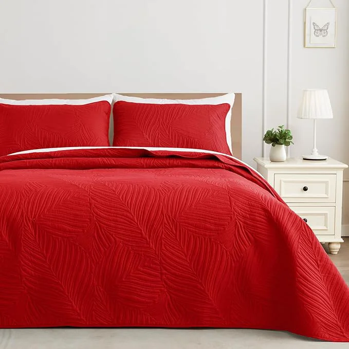 Smooth Exclusivo Mezcla Twin Quilt Bedding Set Lightweight Red Quilts Twin Size Trusted