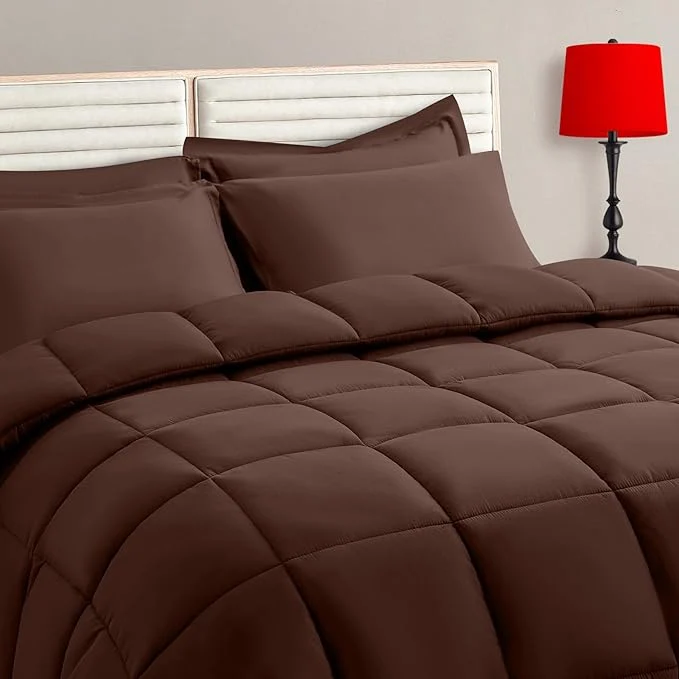 Carefully Designed TAIMIT Brown King Comforter Set Powerful