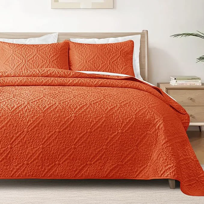 Elegant Exclusivo Mezcla Queen Quilt Bedding Set Lightweight Soft Bedspreads Coverlets First-Class