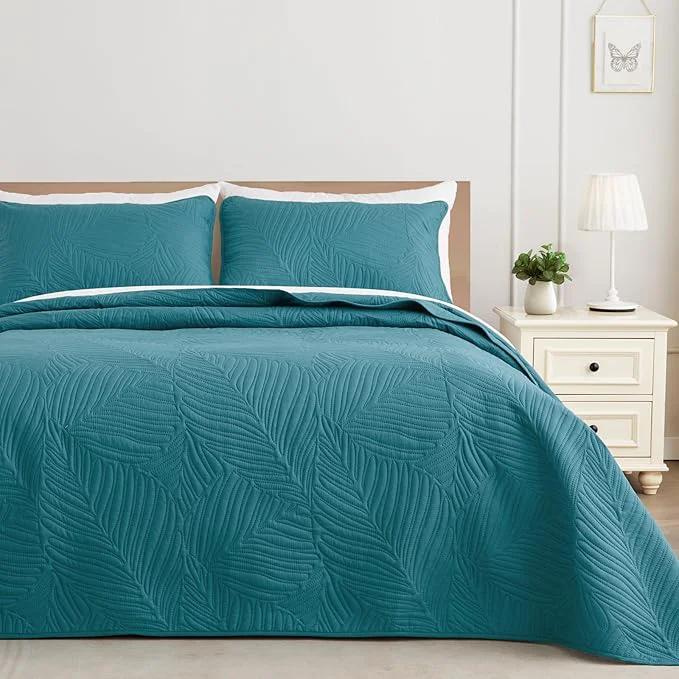 Reusable Exclusivo Mezcla California King Quilt Bedding Set Lightweight Teal Quilts Cal Sustainable