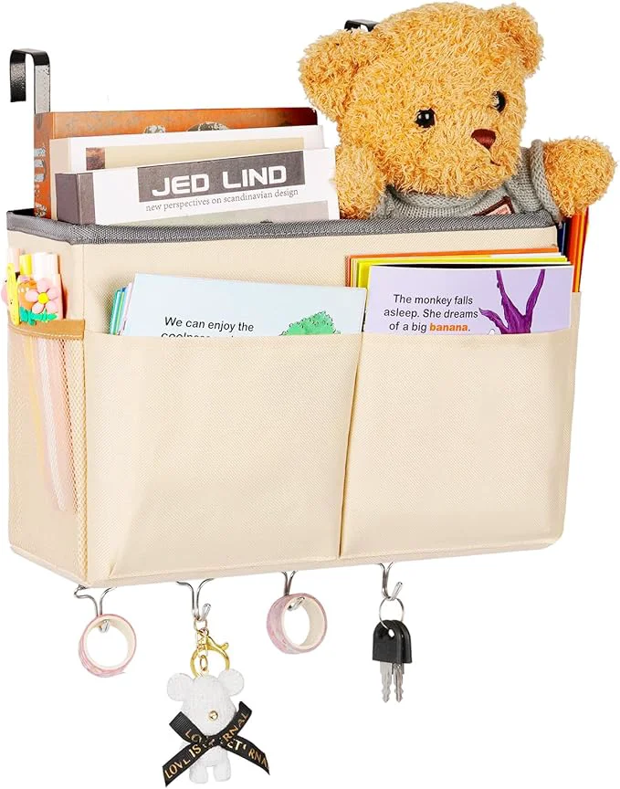 Secure Bedside Storage Organizer 5 Pockets Versatile