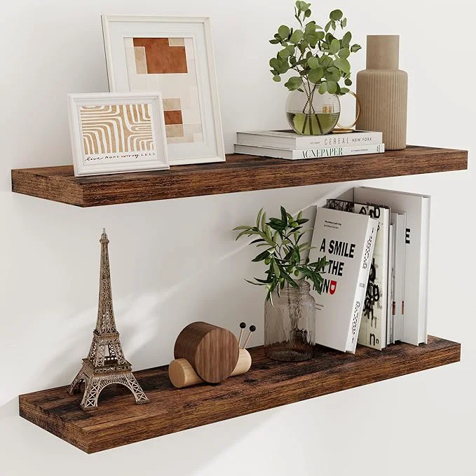 Top-Quality 40 Inch Floating Shelves for Wall 9.3 Inch Deep Shelves for Books Decor Innovative