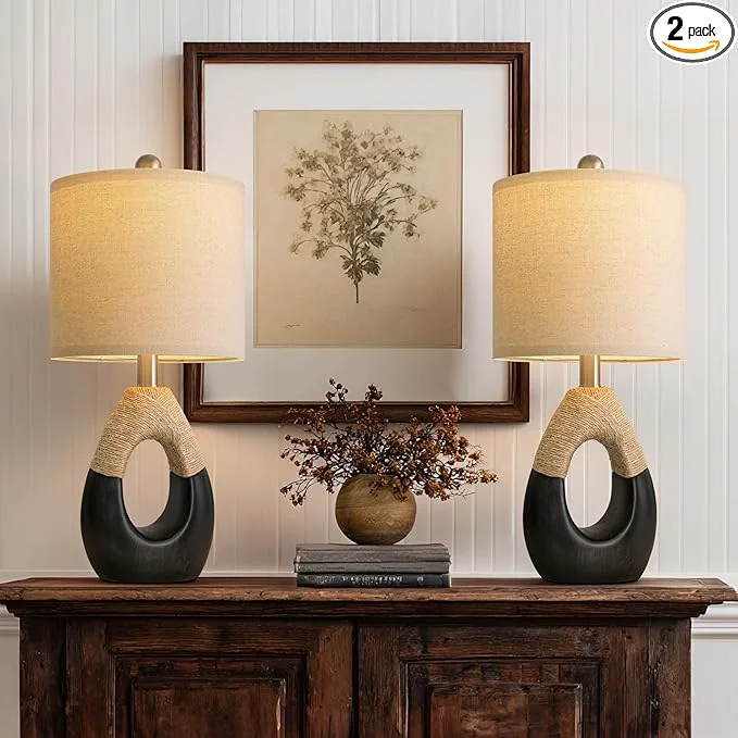 Outstanding OYEARS 19 Table Lamps Set of 2 Bedside Lamps Optimized
