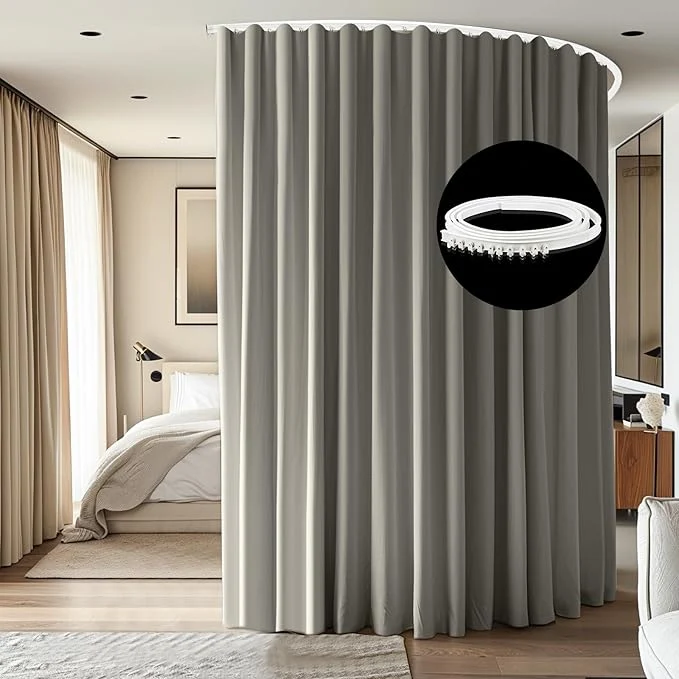 Fine Crafted Room Divider Ceiling Mounted Curtains Track Sets Extra Wide Blackout Curtain Crafted