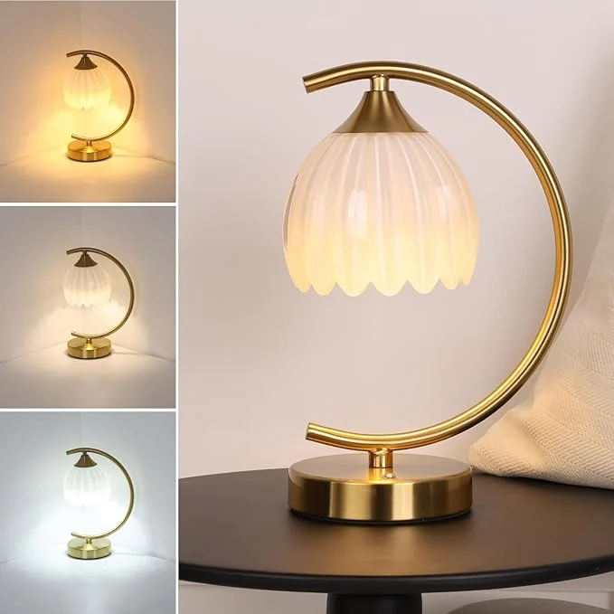 Eco-Friendly Tulip Table Lamp with 5200mAh Battery Touch Control Cordless Lamp with 3 Expertly Made