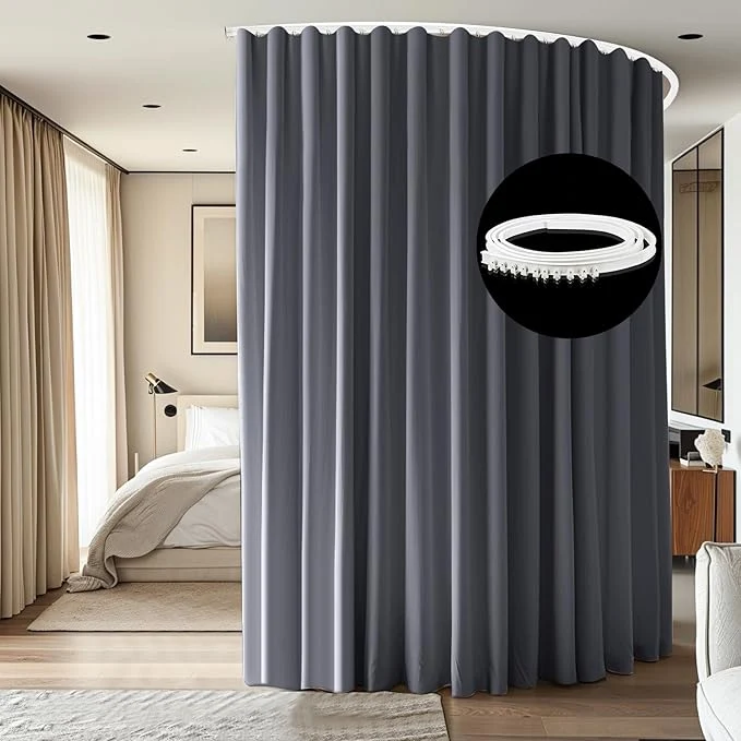 Consistent Room Divider Ceiling Mounted Curtains Track Sets Extra Wide Blackout Curtain Carefully Designed