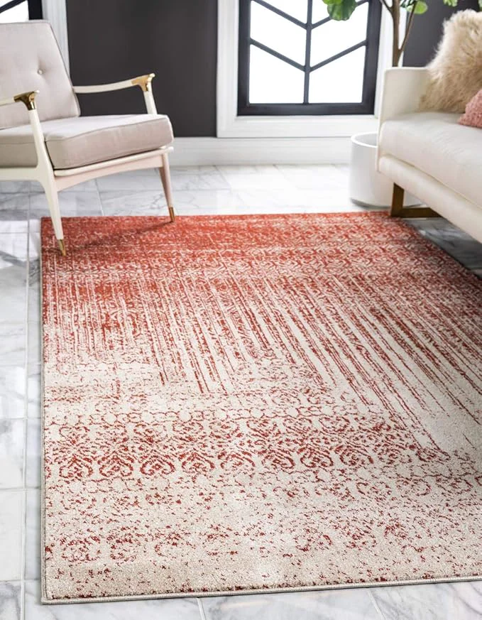 Flexible Unique Loom Del Mar Collection Area Rug Carefully Designed