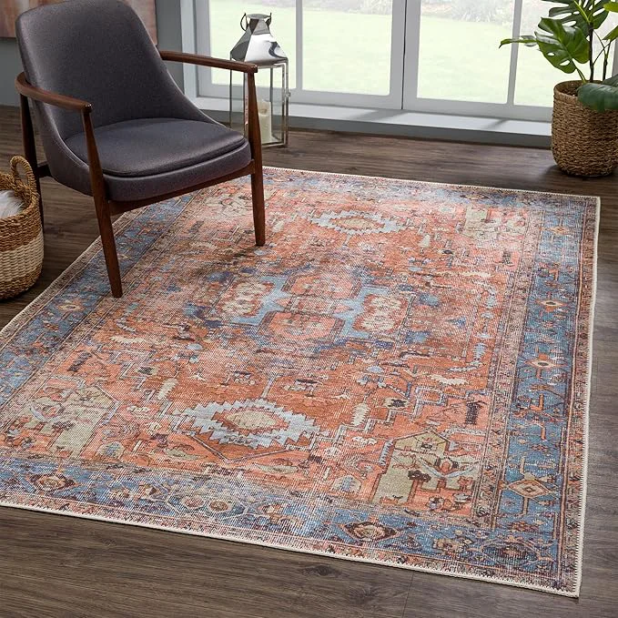 Casual Bloom Rugs Washable 6′ x 9′ Rug First-Class