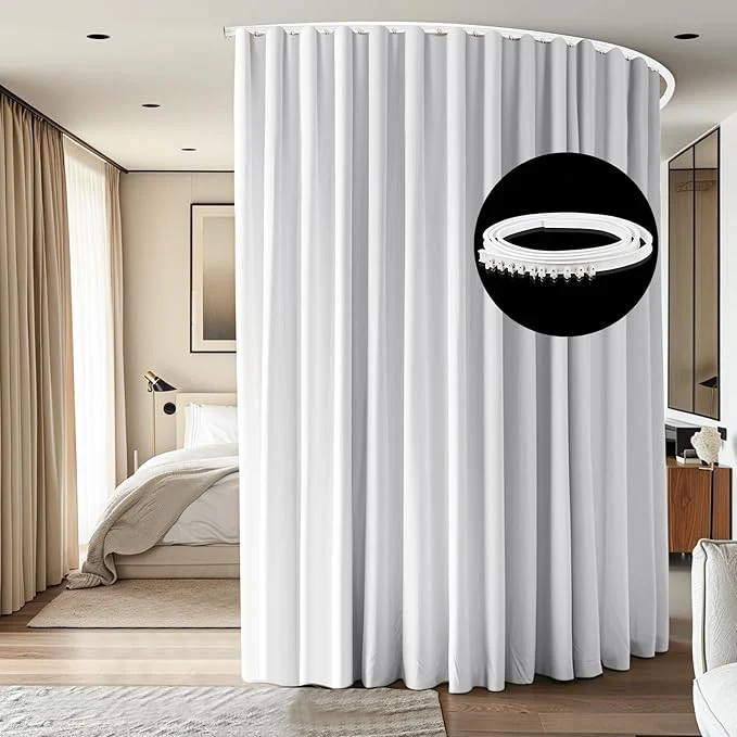 Certified Room Divider Ceiling Mounted Curtains Track Sets Extra Wide Blackout Curtain High-Quality