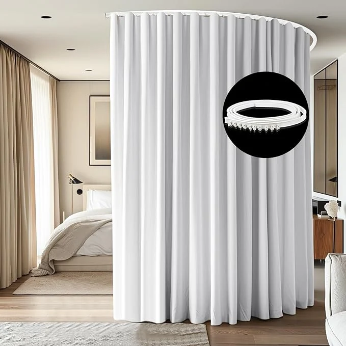 Innovative Room Divider Ceiling Mounted Curtains Track Sets Extra Wide Blackout Curtain Crafted