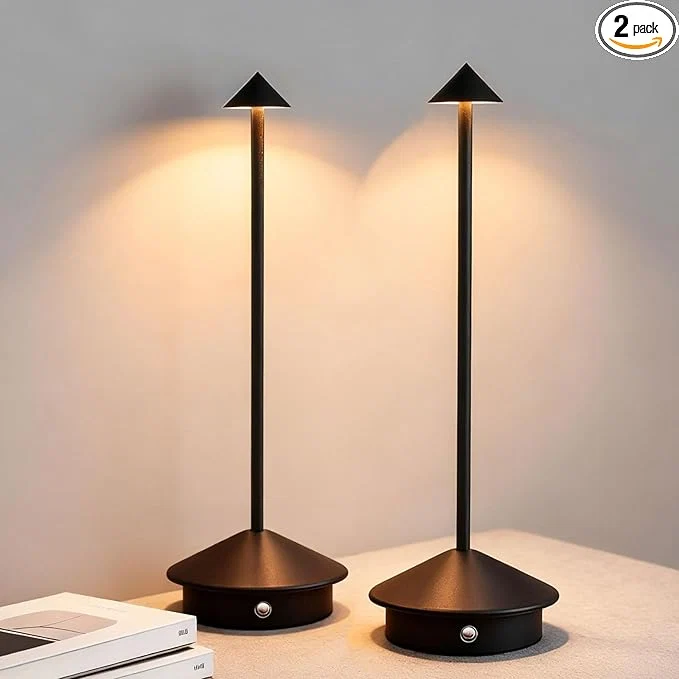 Fine 2 Pack Cordless LED Table Lamp Rechargeable 5200mAH Battery Operated Lamp Certified