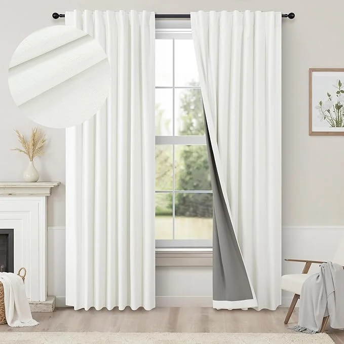User-Friendly Pitalk Bedroom Blackout Curtains 63 Inches Long 2 Panel Thermal Curtain Quality