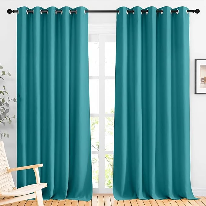 Reusable NICETOWN Bedroom Blackout 110 inch Curtains Smooth