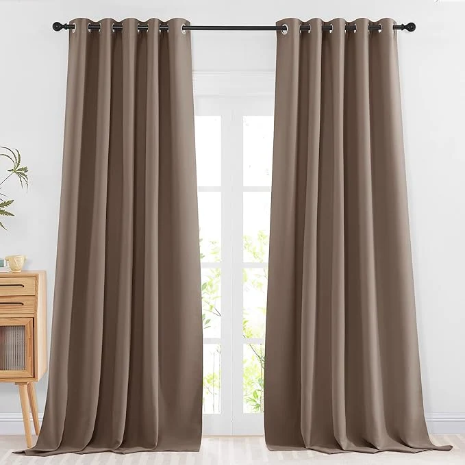 Expertly Made NICETOWN Blackout Sliding Door Curtains 2 Panels 102 inches Length Certified