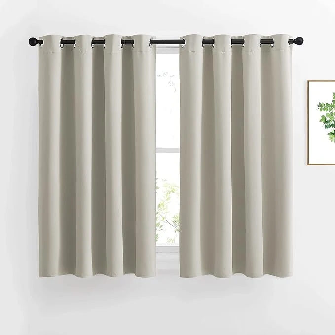Genuine NICETOWN Blackout Kitchen Curtains 45 inch Length Elegant