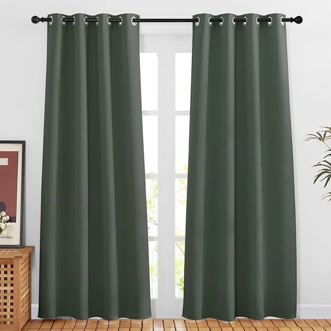 Excellent NICETOWN Privacy Blackout Doorway 80 inch Curtains Grommet Light Blocking High-Performance