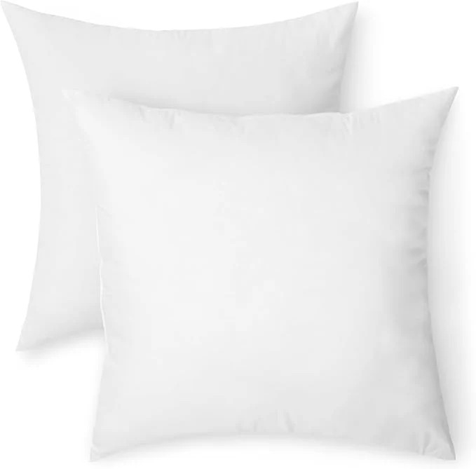 Versatile Amazon Basics Square Hypoallergenic Pillow Insert Sofa Bed Couch Decorative First-Class