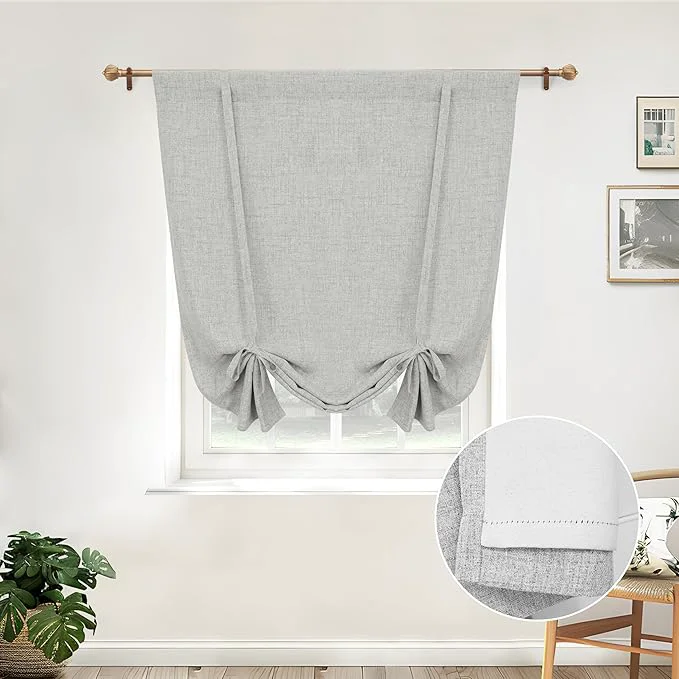 World-Class DriftAway Double Layer Linen Blackout Tie Up Curtains Thermal Insulated Fully Proven