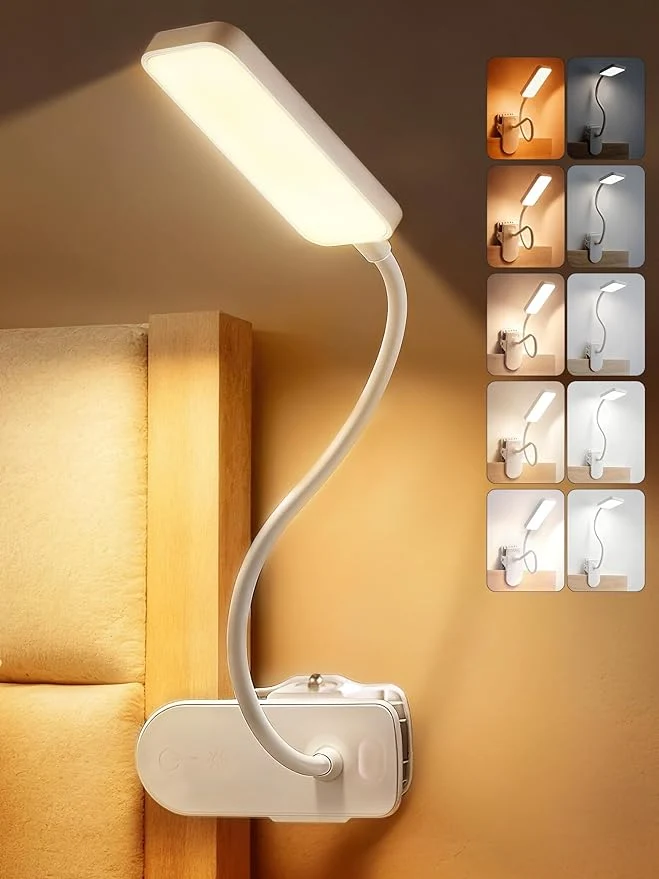 Authentic Clip on Lamp 9 Brightness 5 Color Clamp Light 4000mAh Battery Rechargeable Green