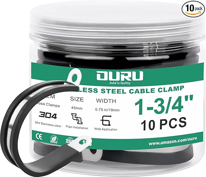 Versatile 10pcs 1-3 4 Inch Stainless Steel Rubber Coated Cushioned Insulated Cable Sophisticated
