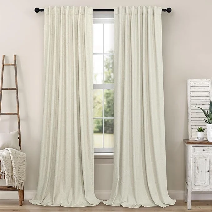 Official 102 Inch Long Curtains for Bedroom Living Room Darkening Blackout Thermal Thick Easy-to-Use