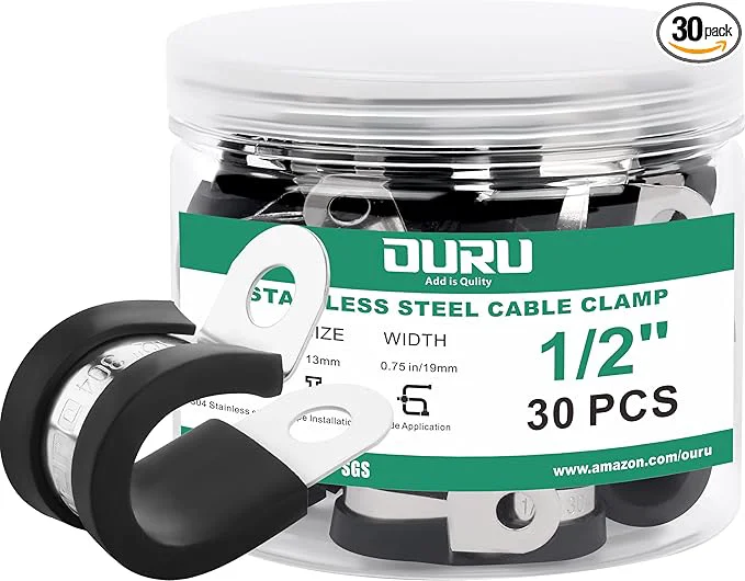 High-Performance 1 2-Inch Stainless Steel Rubber Coated Pipe Wire Clamps Healthy