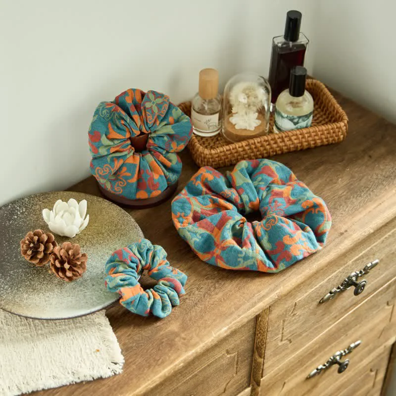 Modern Ownkoti Boho Floral Scrunchies 3pc Set Excellent