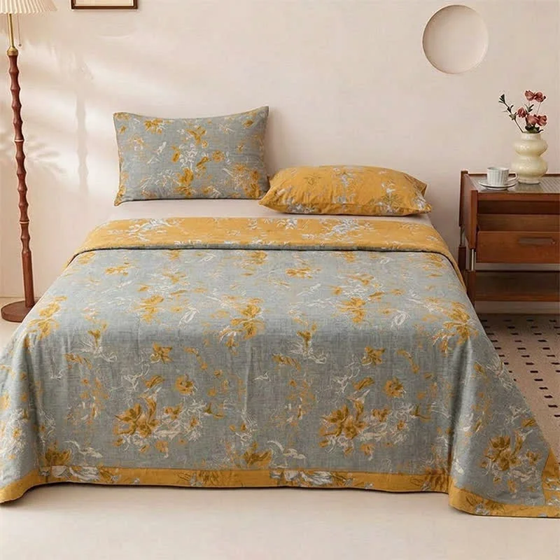 Carefully Designed Ownkoti Wildflower Cotton Rustic Bedspread Verified