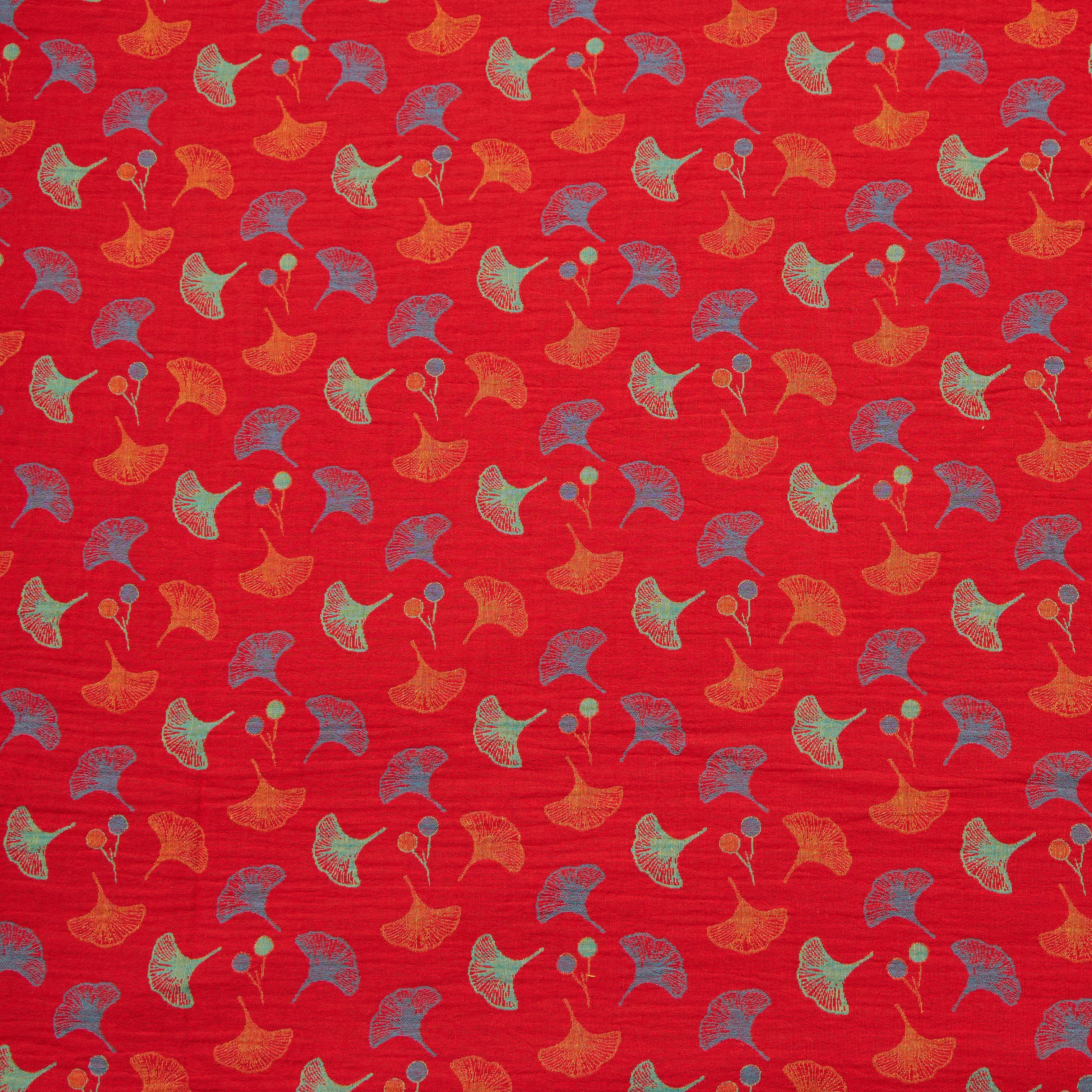 Advanced Ownkoti Ginkgo Leaf Cotton Jacquard Fabric Certified