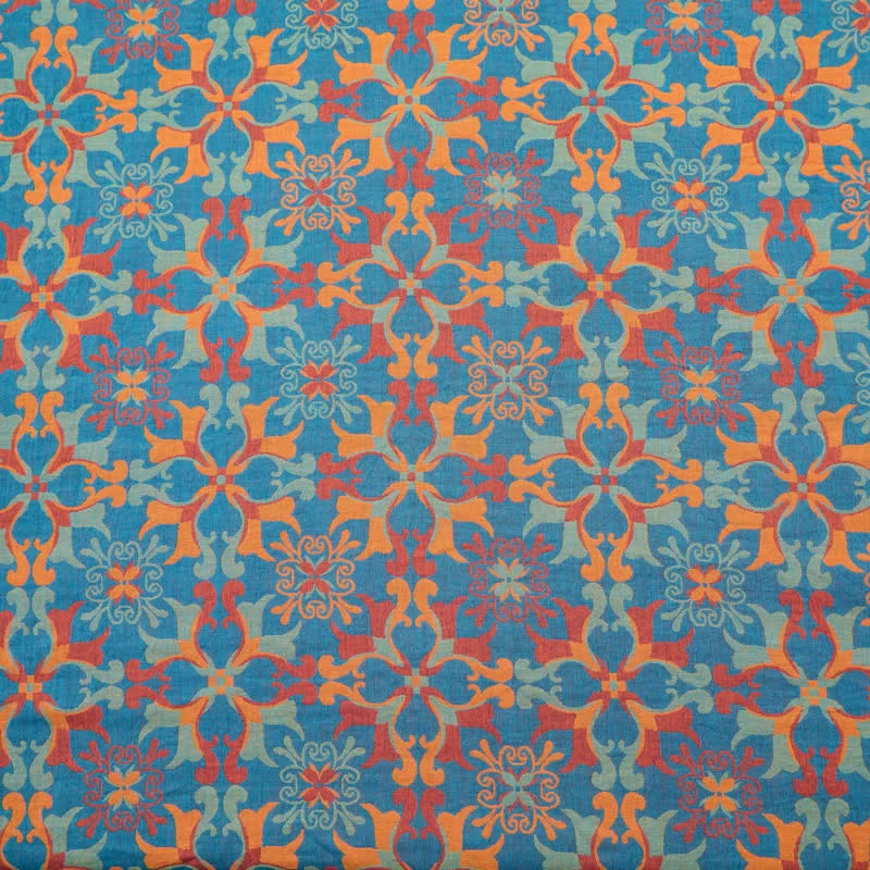 Organic Ownkoti Floral Medallion Cotton Jacquard Fabric Trusted