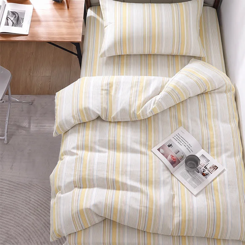 Minimalist Ownkoti Pastel Stripe Twin XL Dorm Bedding Set Versatile