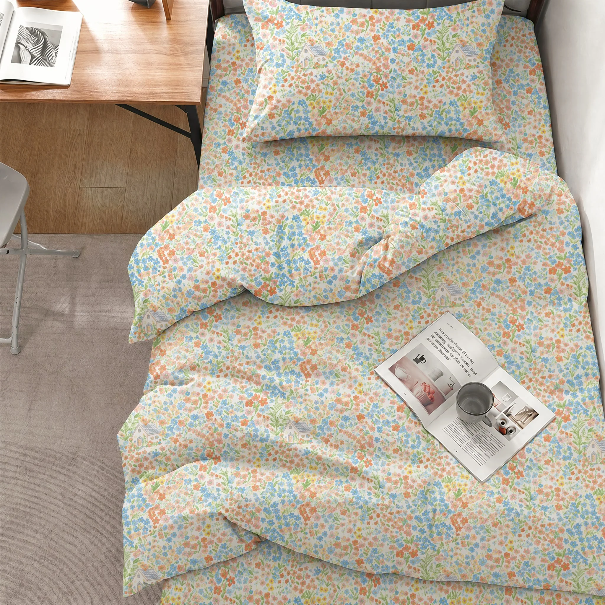 Selected Ownkoti Ditsy Floral Twin XL Dorm Bedding Set Fast