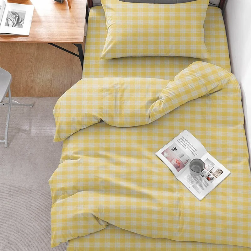 Dependable Ownkoti Sunny Gingham Twin XL Dorm Bedding Set Smooth