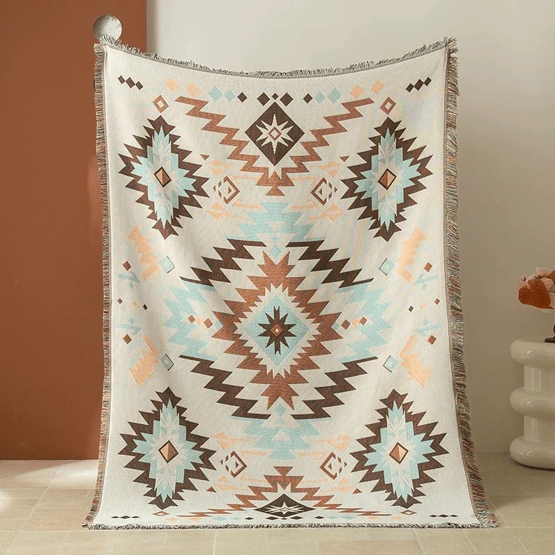 Genuine Ownkoti Bohemian Southwest Geometric Tasseled Decorative Throw Fashionable