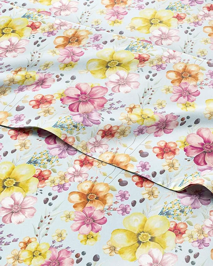 Trusted Floral Sheets – Watercolor Floral Bed Sheet Set – 1 Flat 1 Fitted amp 2 Pillowcases w Deep Pockets – Wrinkle amp Fade – Boho Botanical Bedding – Ultra-Soft Breathable and Cooling – King Size Functional