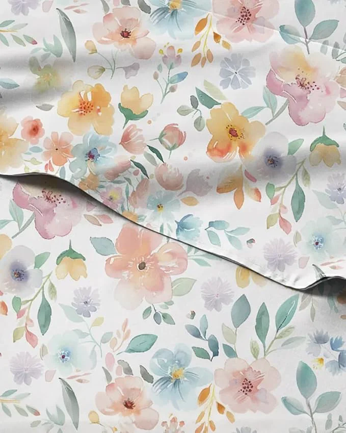Unique Floral Sheets – Flower Print Bed Sheet Set – 1 Flat 1 Fitted amp 2 Pillowcases w Deep Pockets – Comfy Wrinkle amp Fade – Boho Botanical Bedding – Soft Breathable and Cooling – Cal King Size Set Reliable