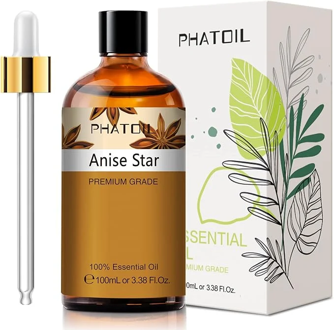 Versatile Anise Star 3.38fl.oz Essential Oil PHATOIL Pure Aromatherapy Oils Fine Crafted