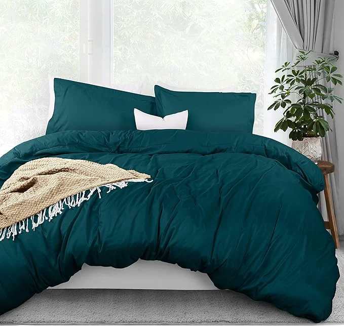 Quality Utopia Bedding Duvet Cover Queen Size – 3 Piece with Zipper Closure – 1 Comforter Cover 90X90 Inches amp 2 Pillow Shams 20X26 Inches Teal Comforter Not Included Exclusive