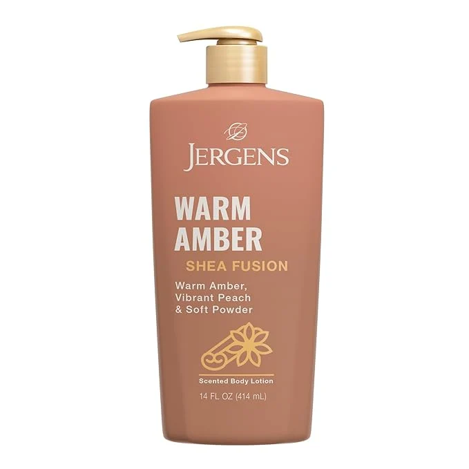 Enhanced Jergens Shea Fusion Warm Amber Scented Lotion Moisturizing Body Lotion Premium