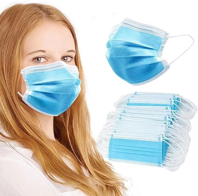 Professional 100Pcs Blue Disposable Face Mask 3 Ply Masks User-Friendly