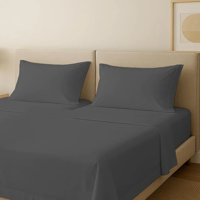 Recyclable Carressa Linen Split King Sheets Sets for Adjustable Bed – Egyptian Cotton 600 Thread Count 5 PC Top Split King Sheet Set Dark Grey 16 quot Deep Pocket Silky Soft Cooling Luxury Hotel Sheets Smart