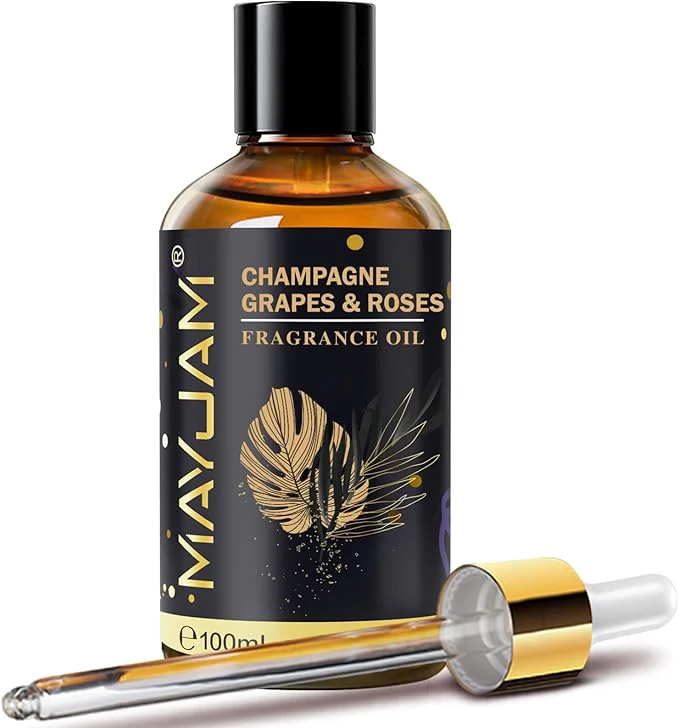 Premium Material Champagne Grapes Roses Fragrance Oil MAYJAM 3.38FL.OZ Essential Oils Functional