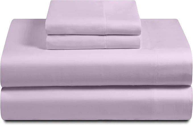 Feather amp Stitch Softest Cotton Sheets 300 Thread Count Percale Weave Bedding 16 quot Deep Pocket Cooling Sheets Breathable Bed Set Hotel Premium Quality King Lavender Healthy