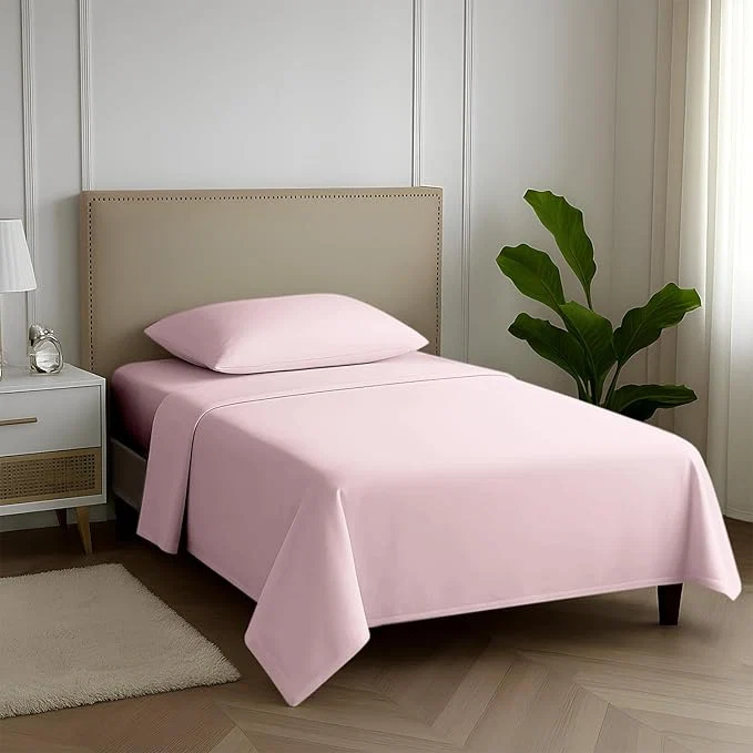 Consistent Carressa Linen Egyptian Cotton Twin Sheets Set – 600 Thread Count Egyptian Cotton Luxury Twin Sheets 3 PC Soft Blush 16 quot Deep Pocket Soft Cooling Sateen Weave College Dorm Room Bedding Reusable