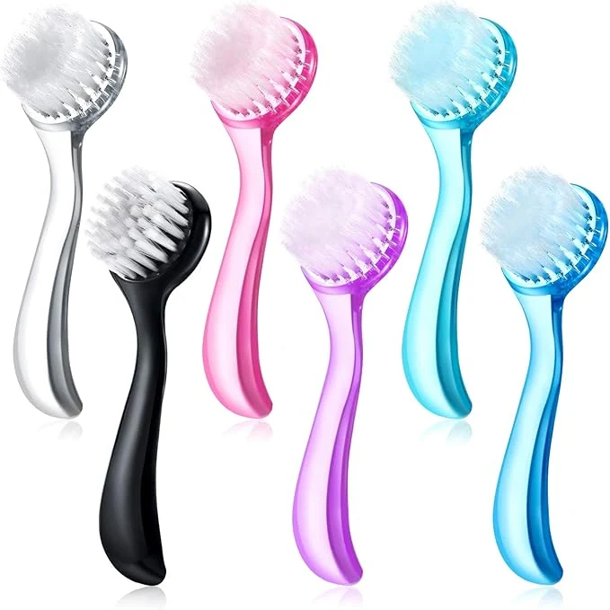 Fine 6 Pieces Facial Cleansing Brush Soft Bristle Facial Scrub Exfoliating Brush Reliable