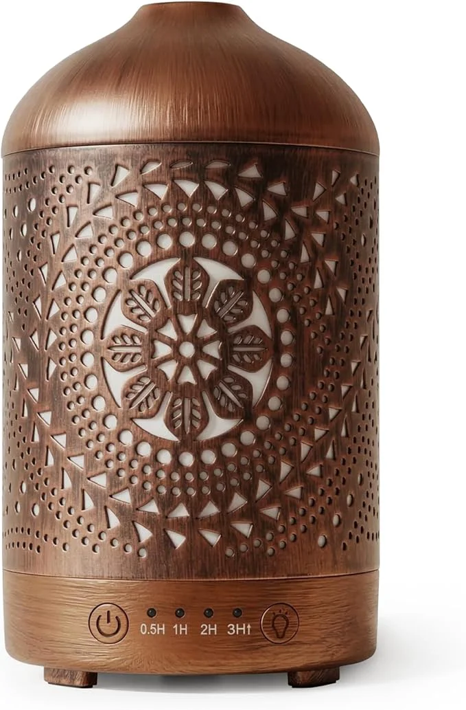 Elegant Earnest Living Essential Oil Diffuser Metal Diffuser 100 ml Timers Night Lights Stylish
