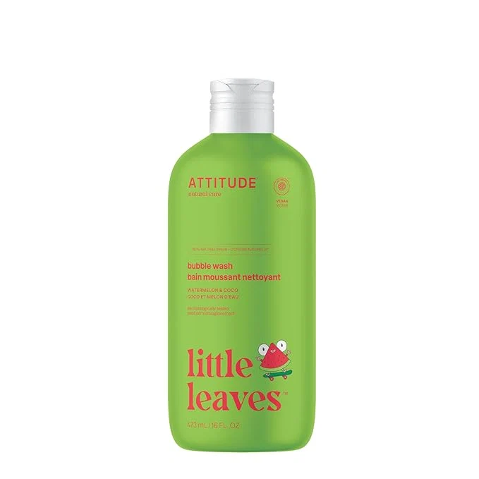 Organic Attitude Bubble Wash for Kids EWG Bubble Bath Hair Shampoo and Body Safe